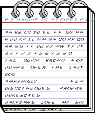 FZ UNIQUE 19 STRIPED EX Normal Font