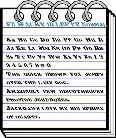 FZ WACKY 18 LEFTY Normal Font