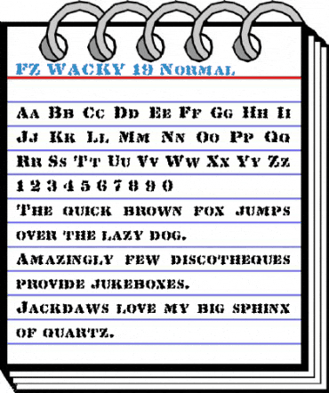 FZ WACKY 19 Normal Font