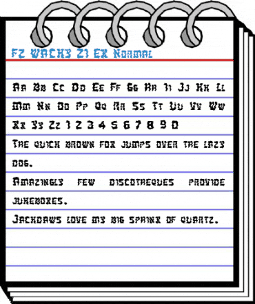 FZ WACKY 21 EX Normal Font