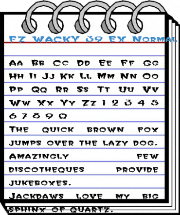 FZ WACKY 39 EX Normal Font