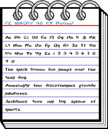 FZ WACKY 48 EX Normal Font