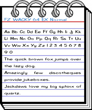 FZ WACKY 64 EX Normal Font