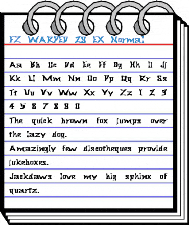 FZ WARPED 29 EX Normal Font