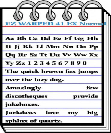 FZ WARPED 41 EX Normal Font