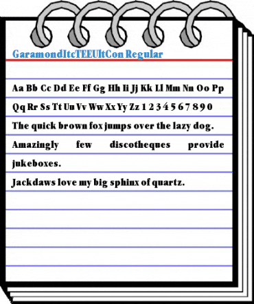 GaramondItcTEEUltCon Regular Font