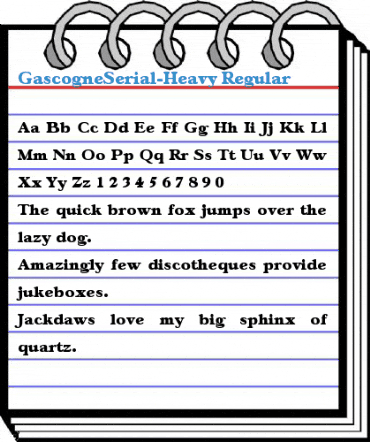 GascogneSerial-Heavy Font