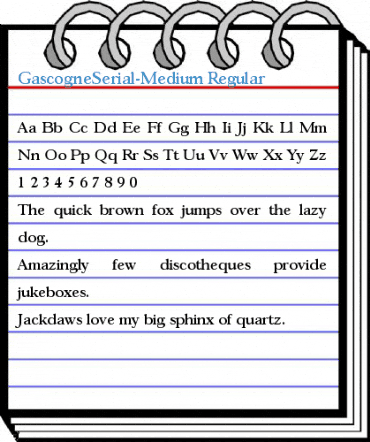 GascogneSerial-Medium Font