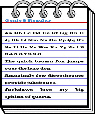 Genie 8 Regular Font