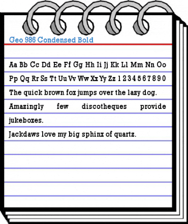 Geo 986 Condensed Font