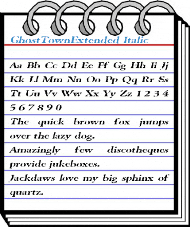 GhostTownExtended Font