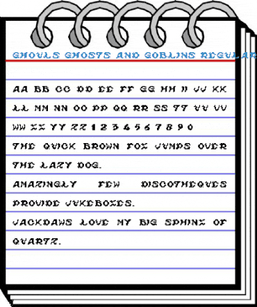 ghouls ghosts and goblins Regular Font