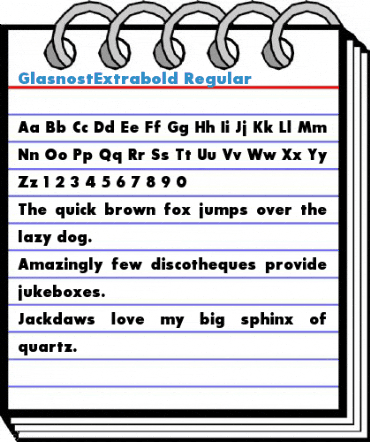 GlasnostExtrabold Regular Font