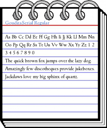 GouditaSerial Regular Font