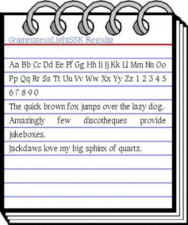 GrammateusLightSSK Font