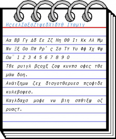 GreekSansFixedWidth Italic Font