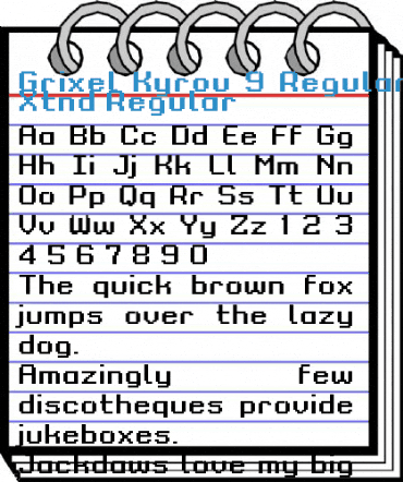 Grixel Kyrou 9 Regular Bold Xtnd Font