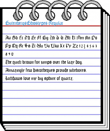 GutenbergsGhostypes Regular Font