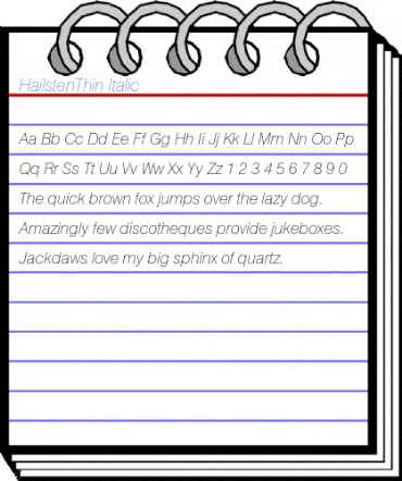 HailstenThin Font