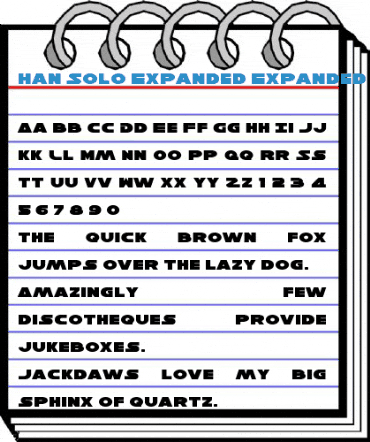 Han Solo Expanded Expanded Font