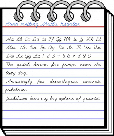 Hand writing Mutlu Regular Font