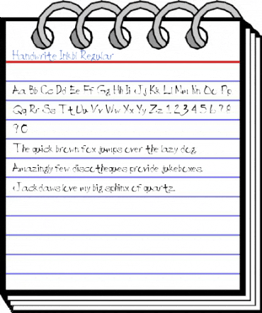 Handwrite-Inkbl Font
