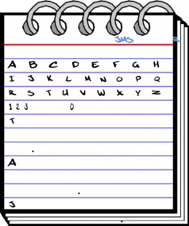 handwriting of JMS test Regular Font