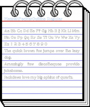 HannahBeckerOutline Regular Font