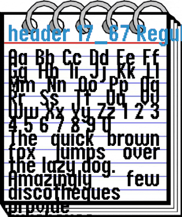 header 17_67 Regular Font