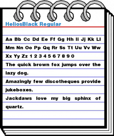 HeliosBlack Regular Font