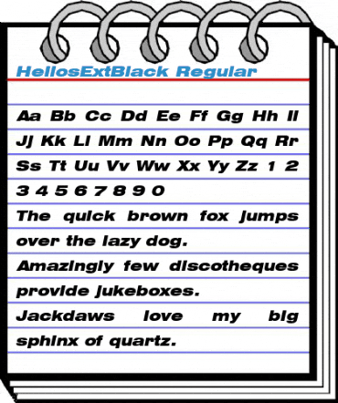 HeliosExtBlack Regular Font