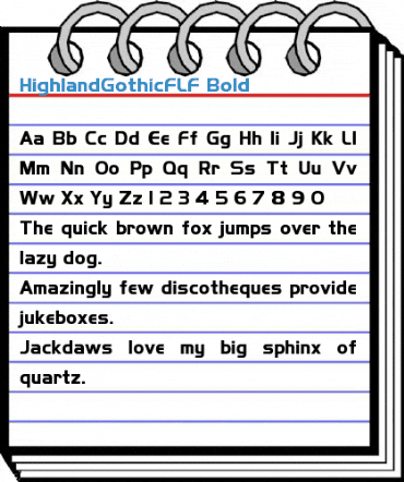 HighlandGothicFLF Font