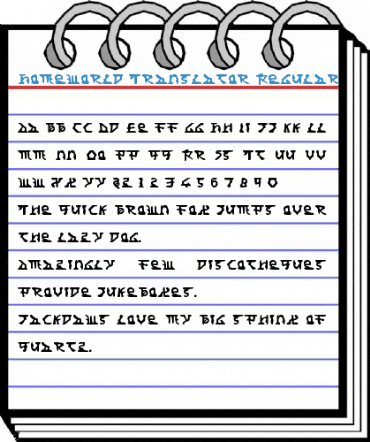 Homeworld Translator Font