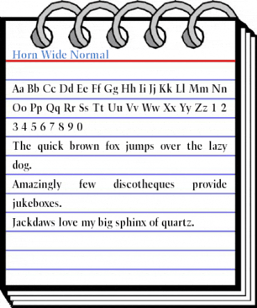 Horn Wide Font