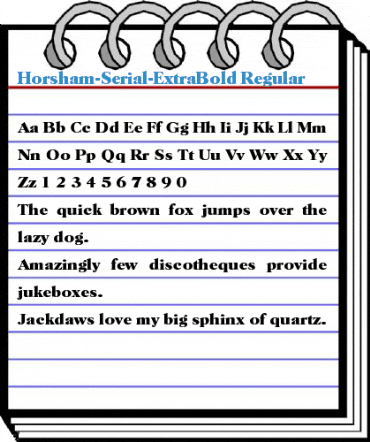 Horsham-Serial-ExtraBold Regular Font