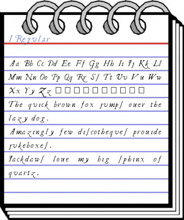 I Regular Font