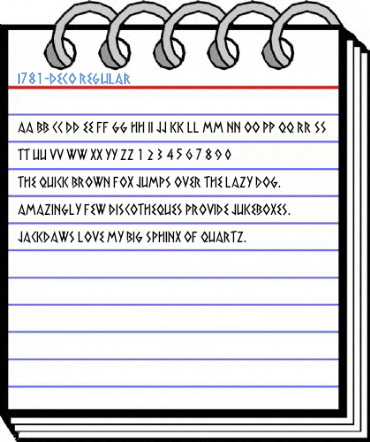 I781-Deco Regular Font