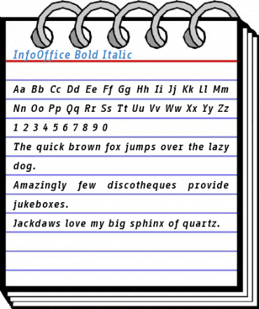 InfoOffice Bold Italic Font