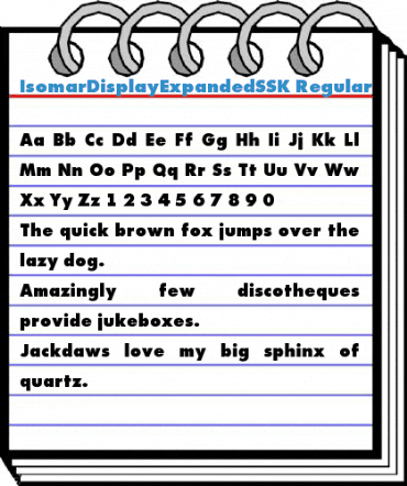 IsomarDisplayExpandedSSK Regular Font