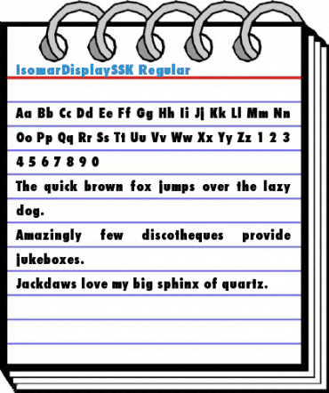 IsomarDisplaySSK Font