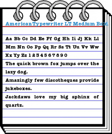 AmericanTypewriter LT Medium Font