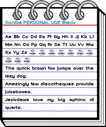 Sonika PERSONAL USE Black Font