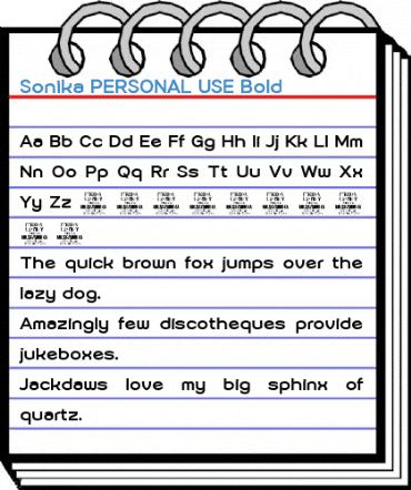 Sonika PERSONAL USE Font