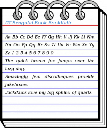 ITCBenguiat-Book BookItalic Font