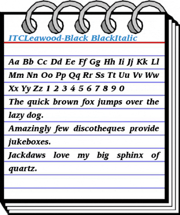 ITCLeawood-Black Font