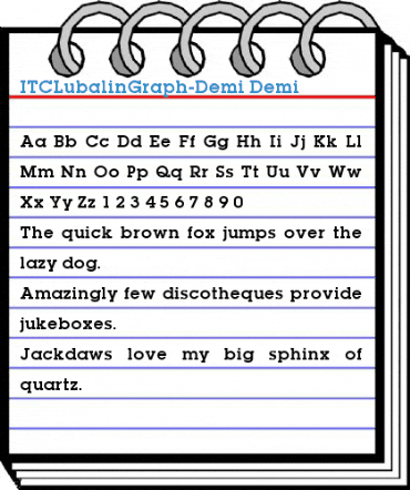 ITCLubalinGraph-Demi Font