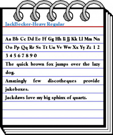 JackBecker-Heavy Font