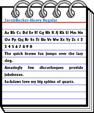 JacobBecker-Heavy Regular Font