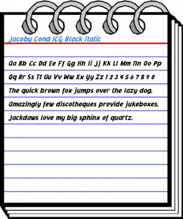 Jacoby Cond ICG Black Font
