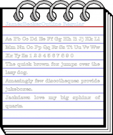 JamesBeckerOutline Regular Font